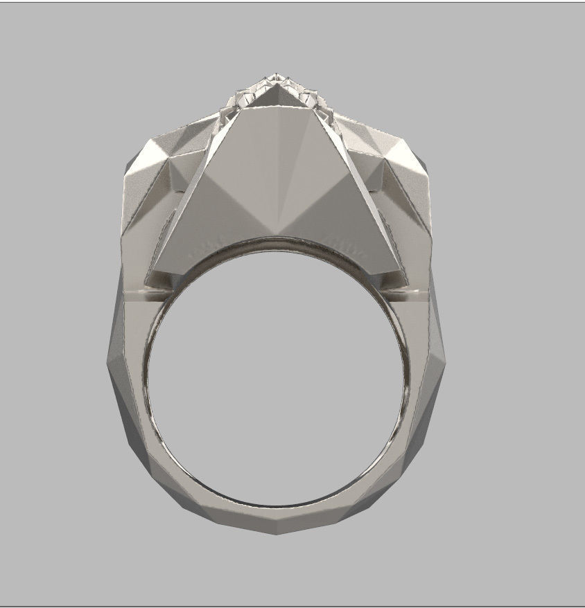 skull ring 3D print model_13