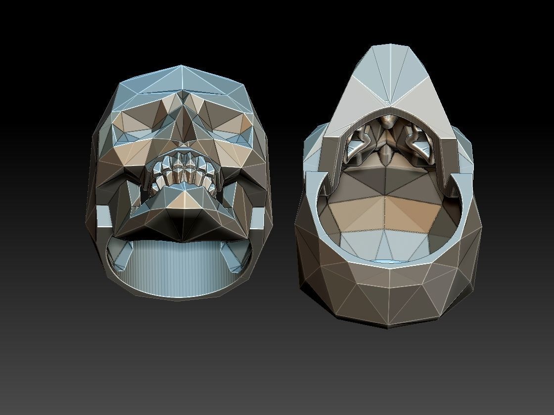 skull ring 3D print model_7