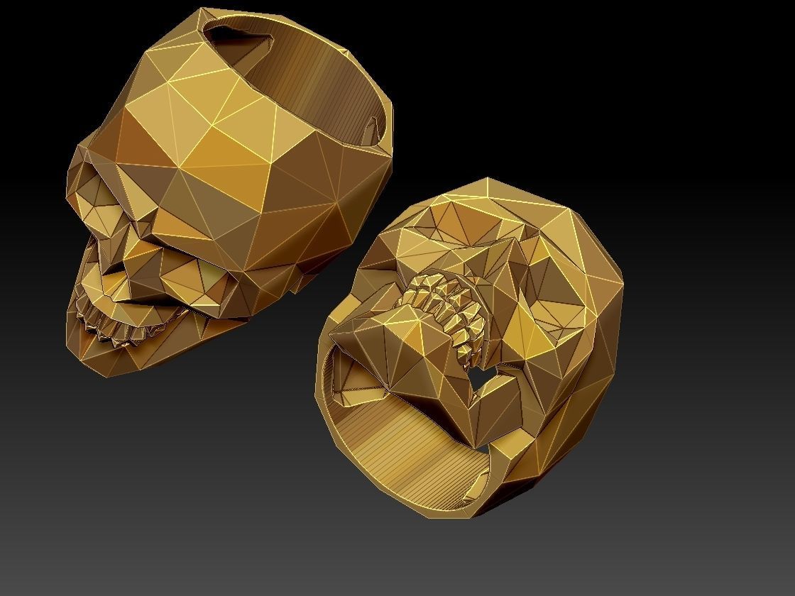 skull ring 3D print model_6