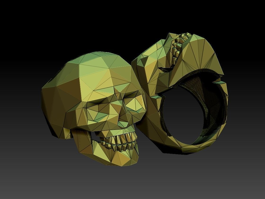 skull ring 3D print model_9