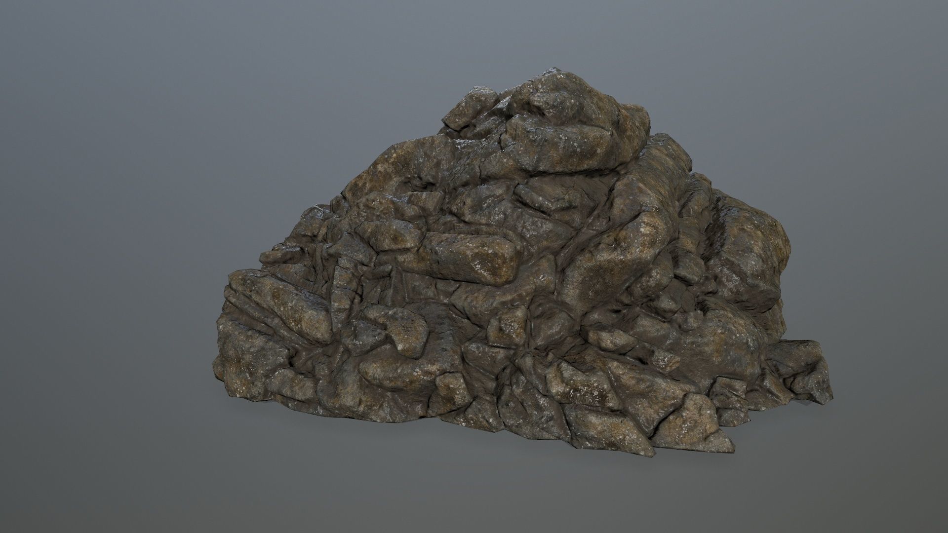 rocks rock Low-poly 3D model_3