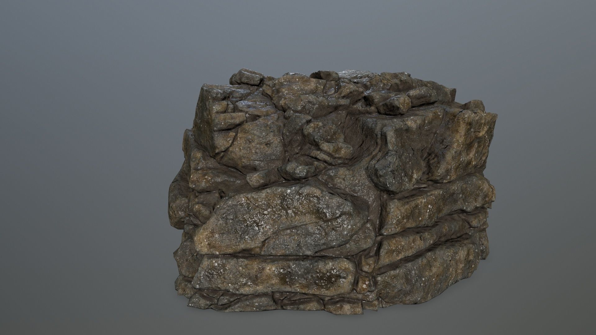 rocks rock Low-poly 3D model_17