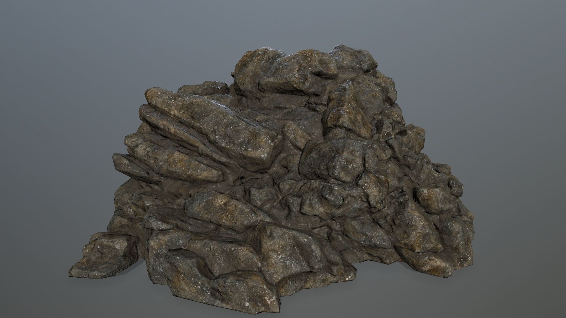 rocks rock Low-poly 3D model_4