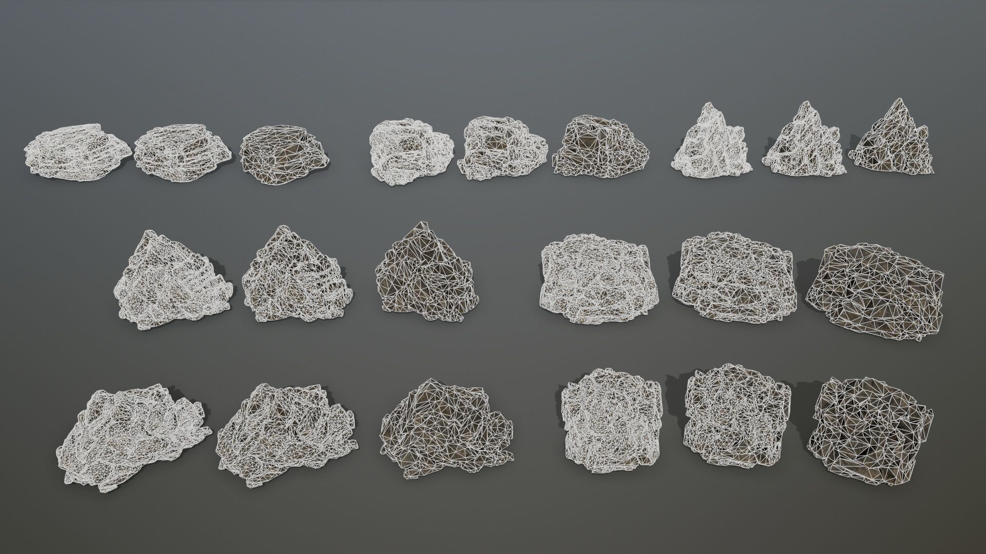 rocks rock Low-poly 3D model_33