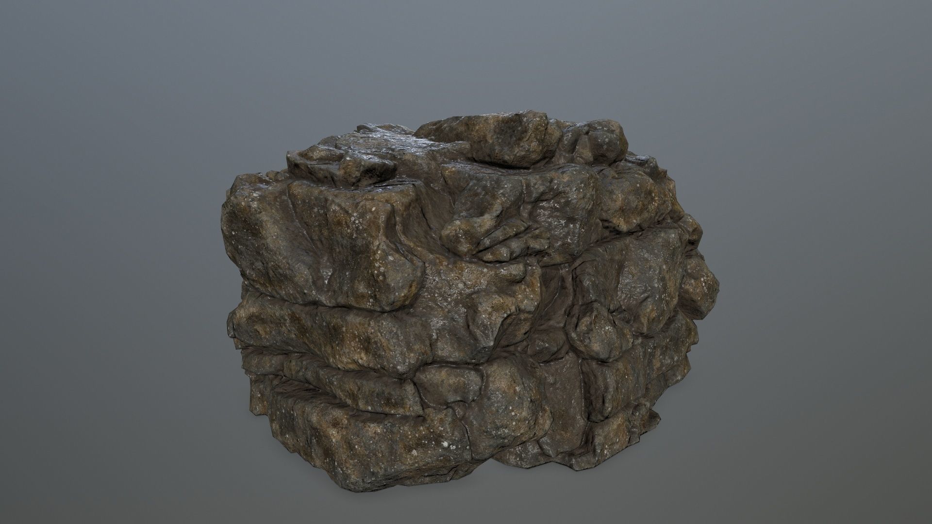 rocks rock Low-poly 3D model_15