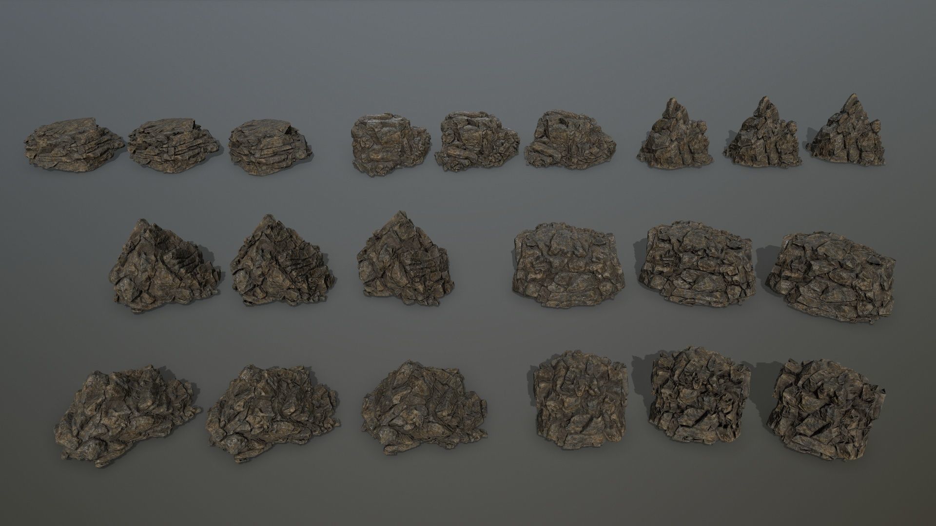 rocks rock Low-poly 3D model_32