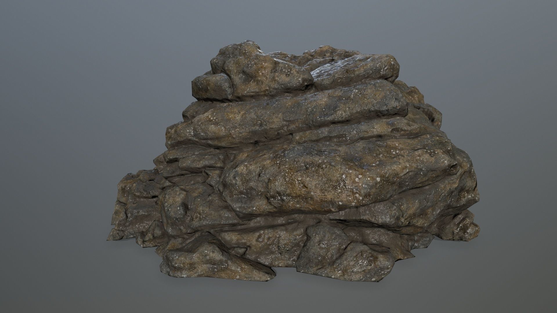 rocks rock Low-poly 3D model_2