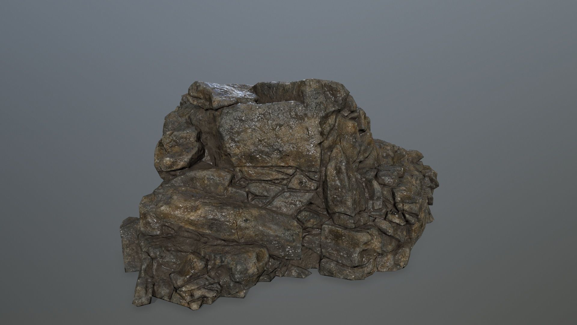 rocks rock Low-poly 3D model_12