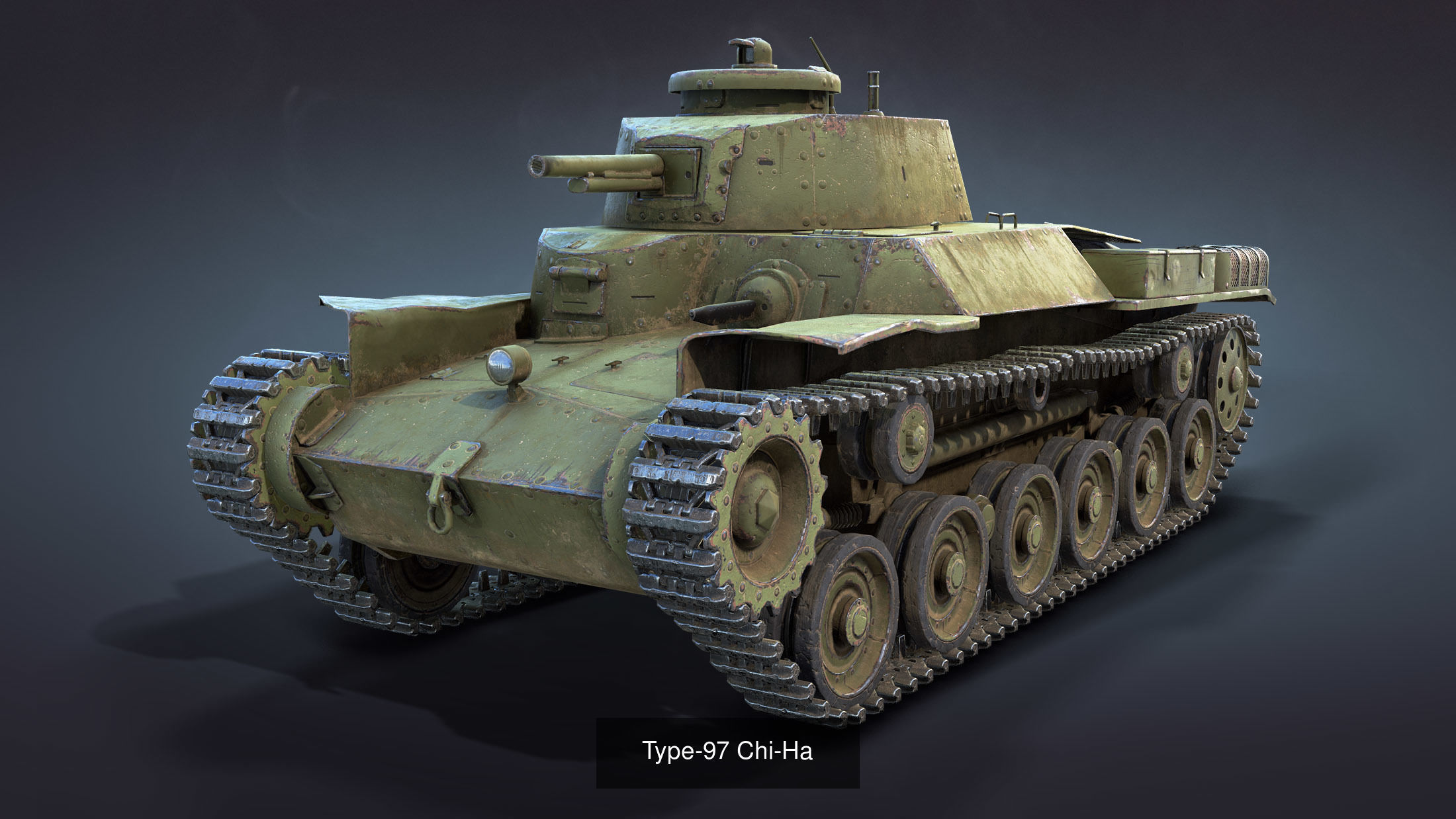 Inter-war Period Tanks Set 3D Model Collection_8