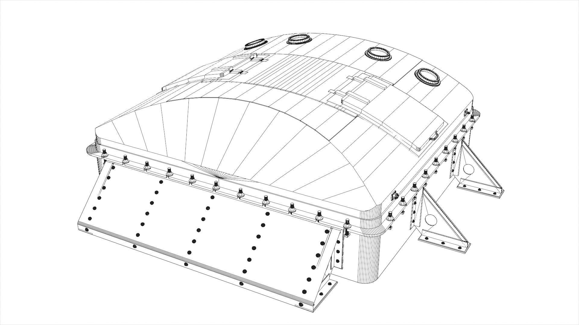 Ship titanic hatch 3D model_4