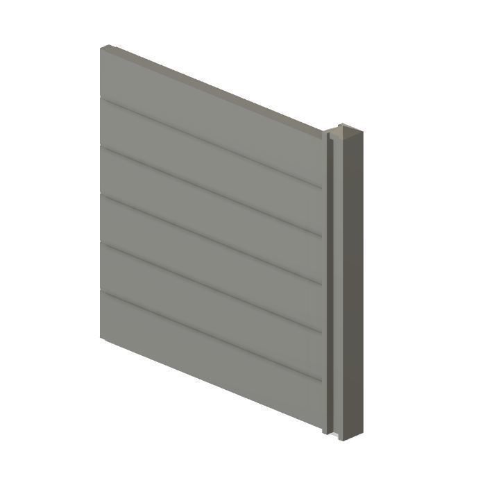 Model Railway Concrete Fencing 6ft Tall - Kit Build 3D print model_9