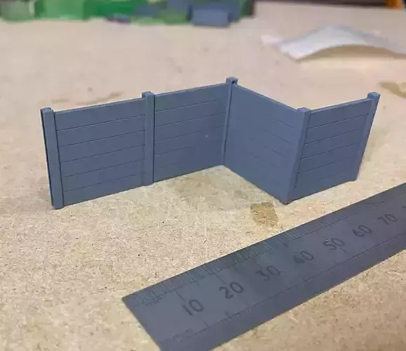 Model Railway Concrete Fencing 6ft Tall - Kit Build 3D print model