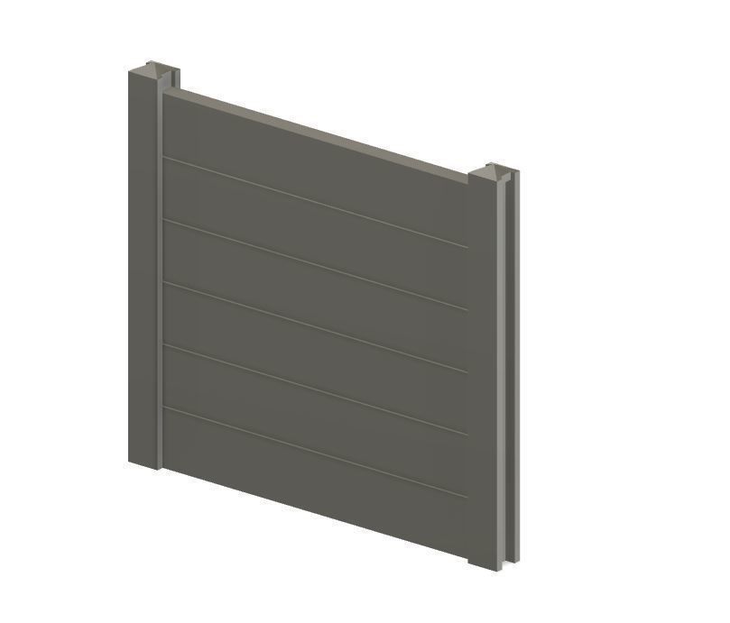 Model Railway Concrete Fencing 6ft Tall - Kit Build 3D print model_6