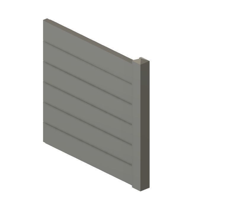 Model Railway Concrete Fencing 6ft Tall - Kit Build 3D print model_8