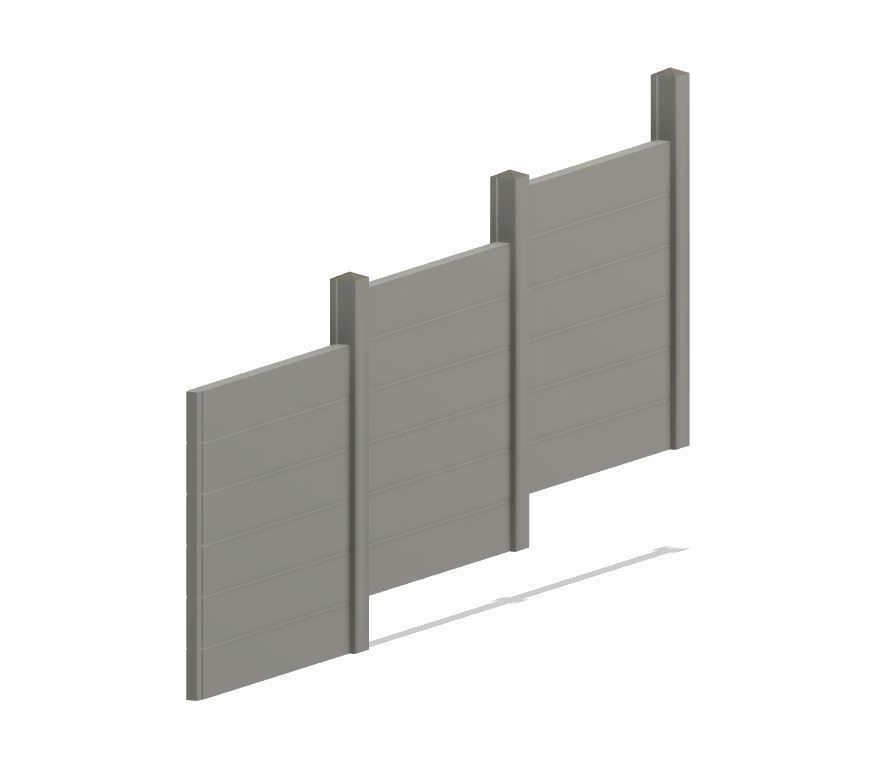Model Railway Concrete Fencing 6ft Tall - Kit Build 3D print model_2