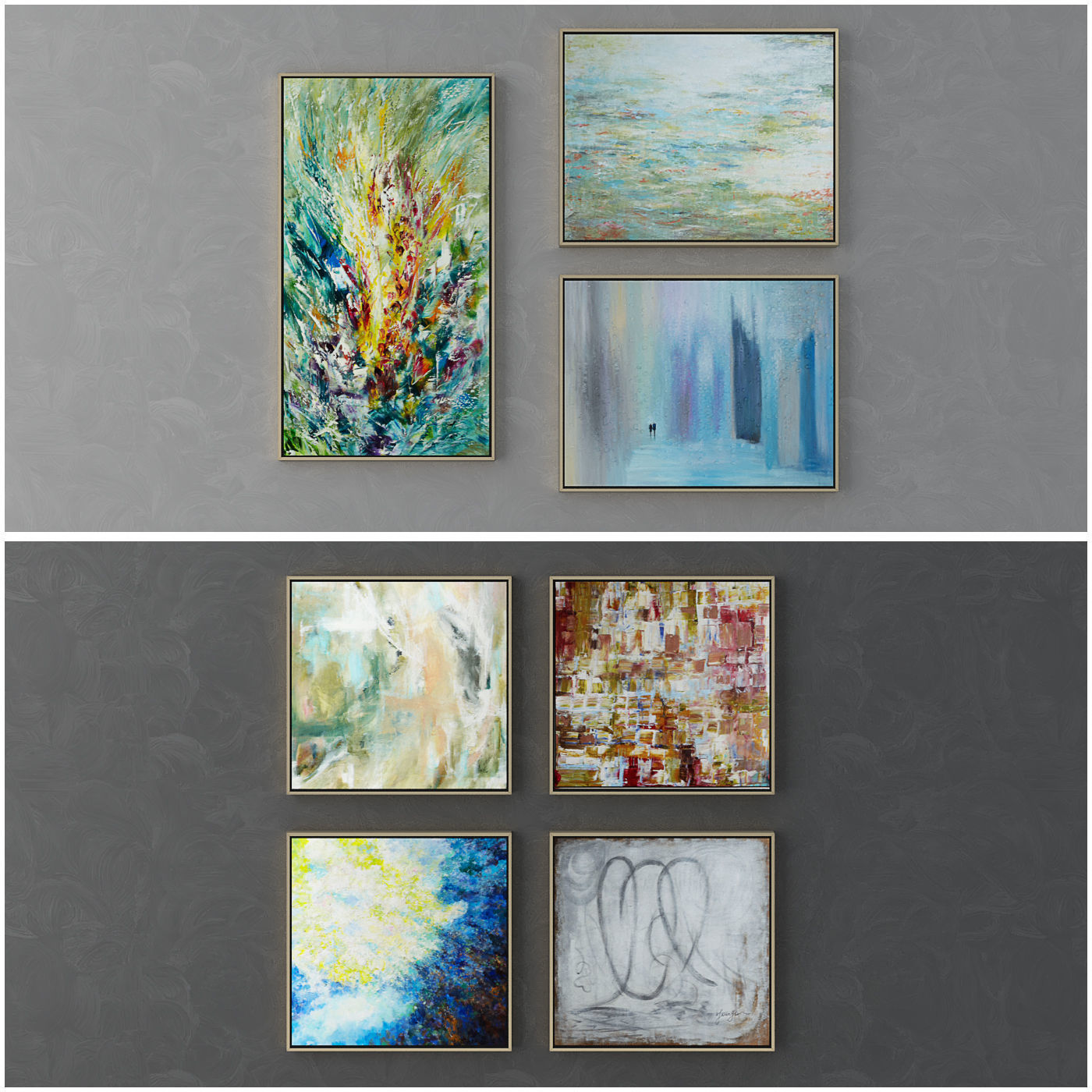 Collection of modern paintings horchow - 2 3D model_4