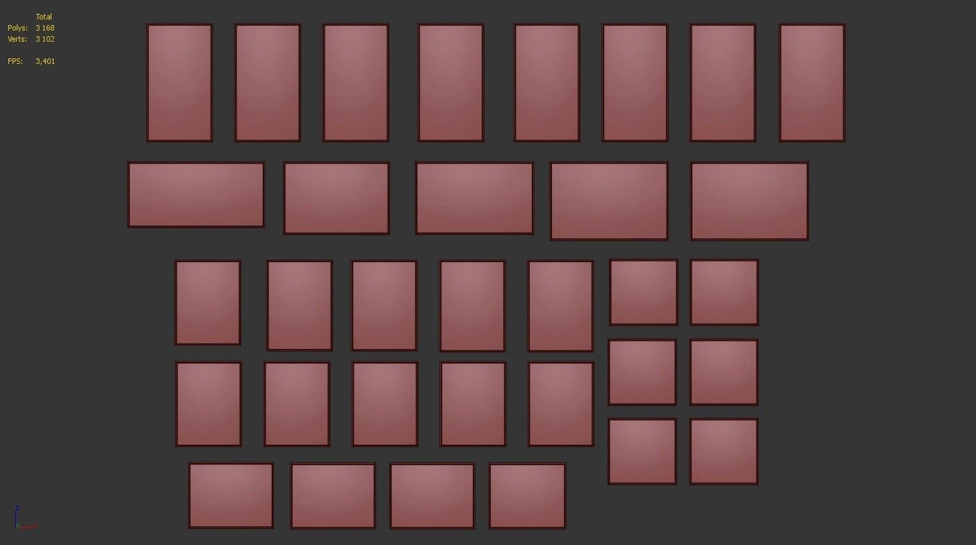 Collection of modern paintings horchow - 2 3D model_6