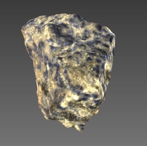 3D Scan of a real Stone blue white 3D model