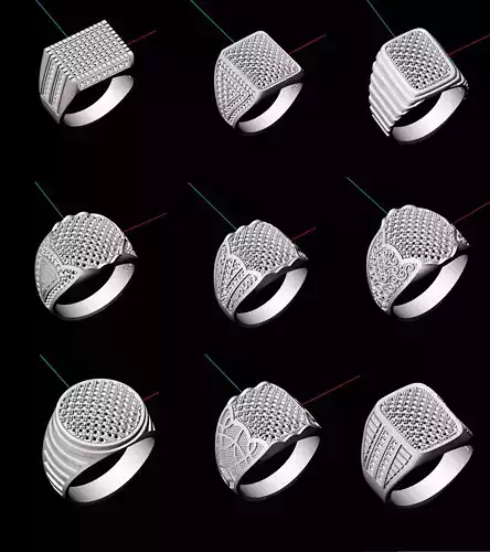 STUDDED GENTS RING-07