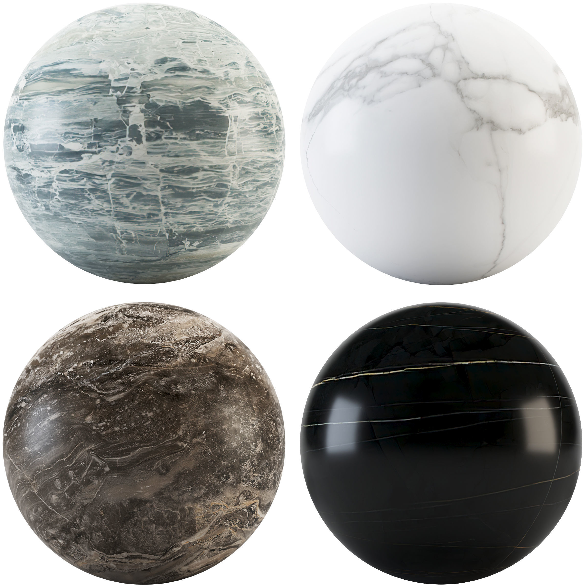 3D model noir Collection Marble 01 CGTrader