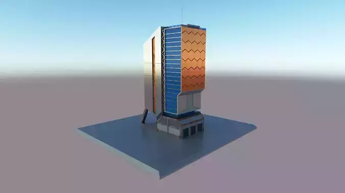 Futuristic sci-fi building
