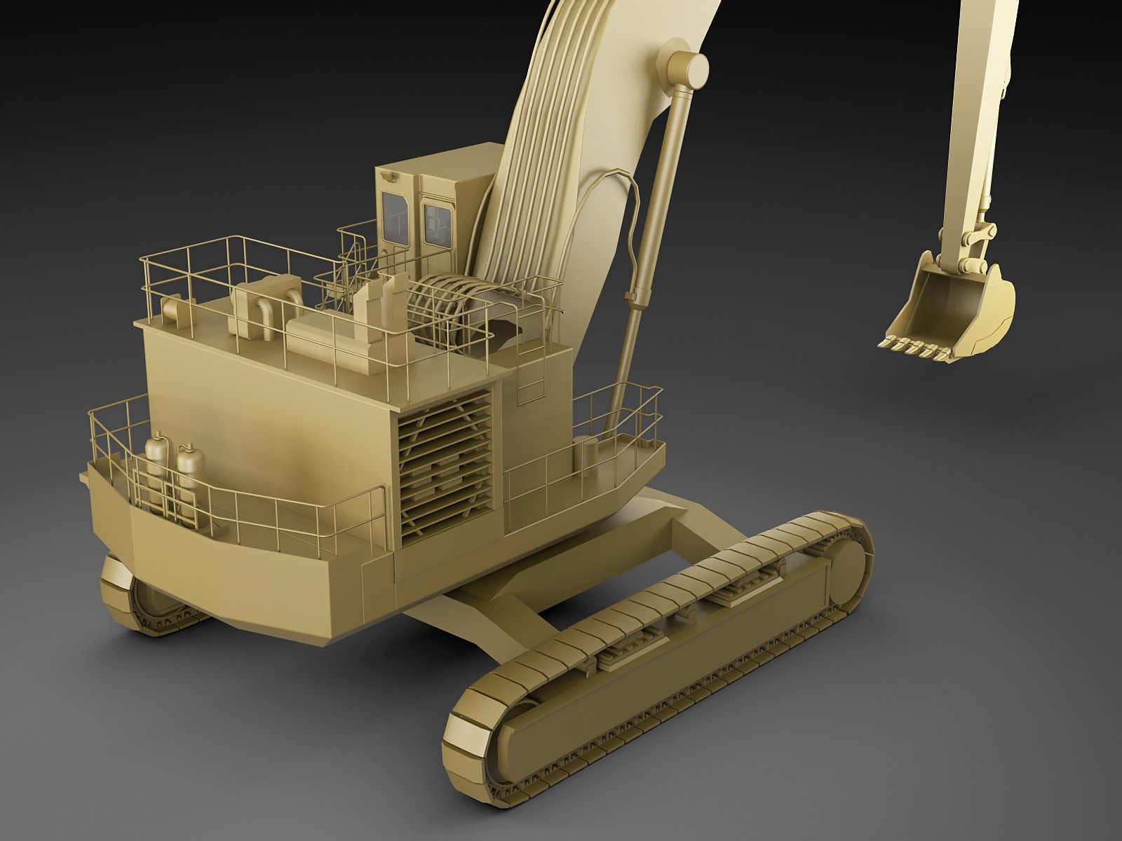 Hitachi EX1900 Low-poly 3D model_14