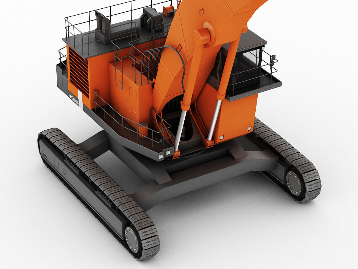 Hitachi EX1900 Low-poly 3D model_6