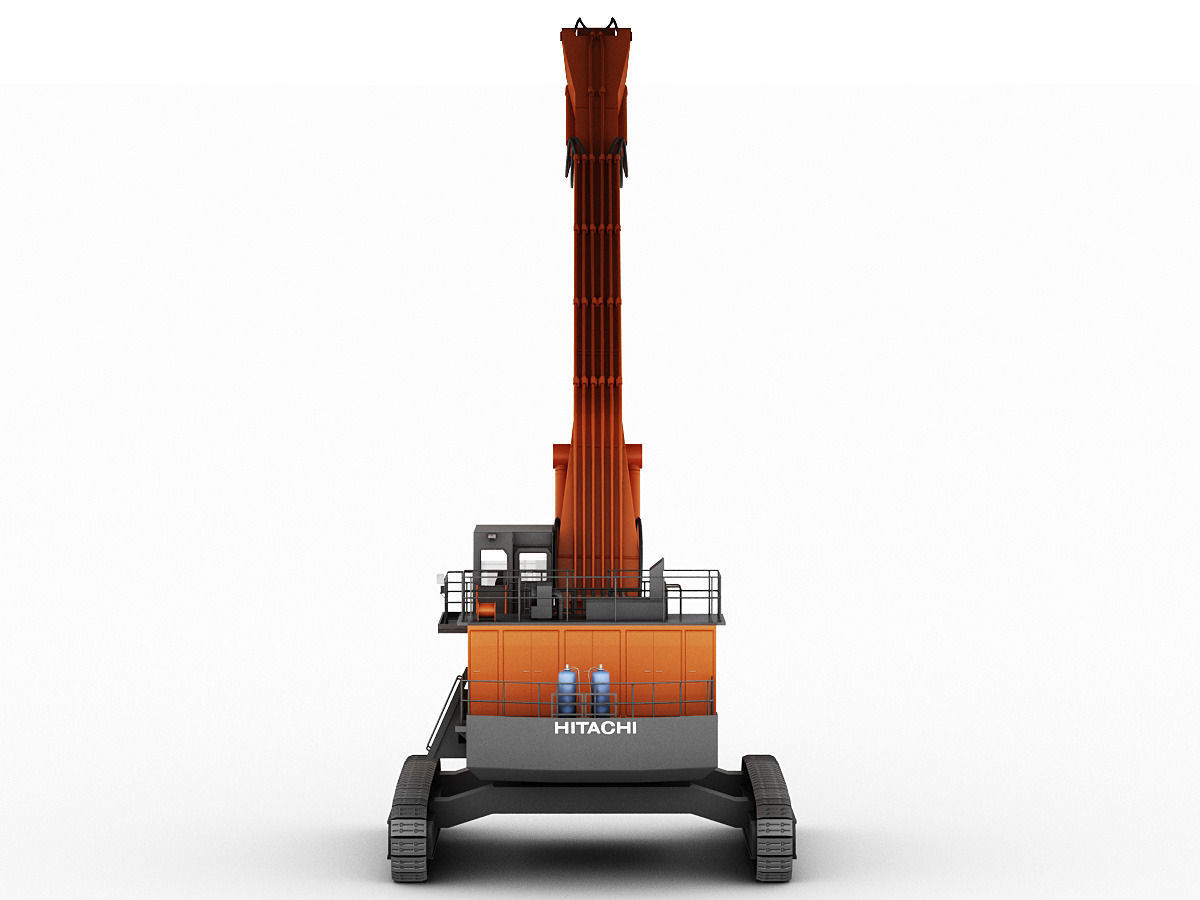Hitachi EX1900 Low-poly 3D model_3