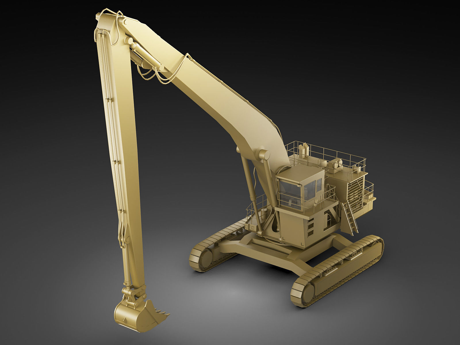Hitachi EX1900 Low-poly 3D model_15