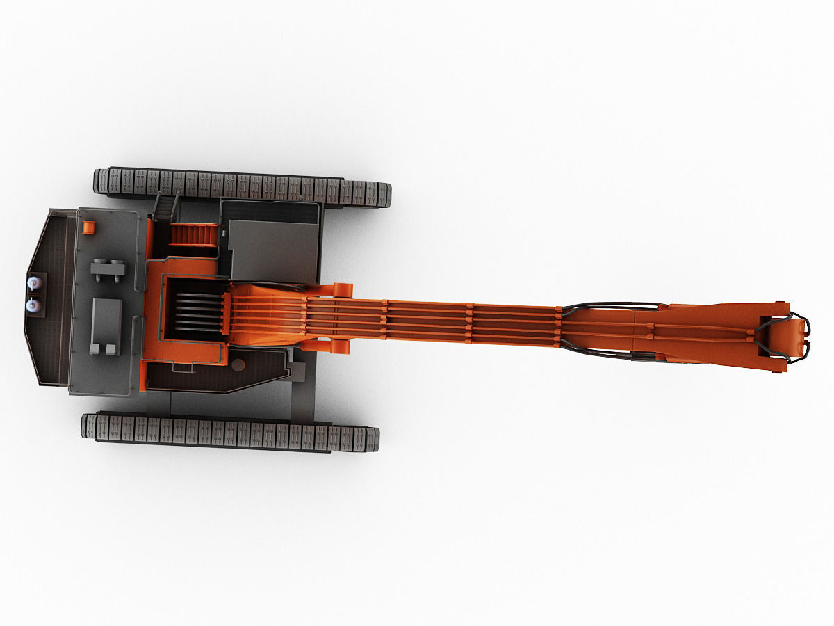 Hitachi EX1900 Low-poly 3D model_8