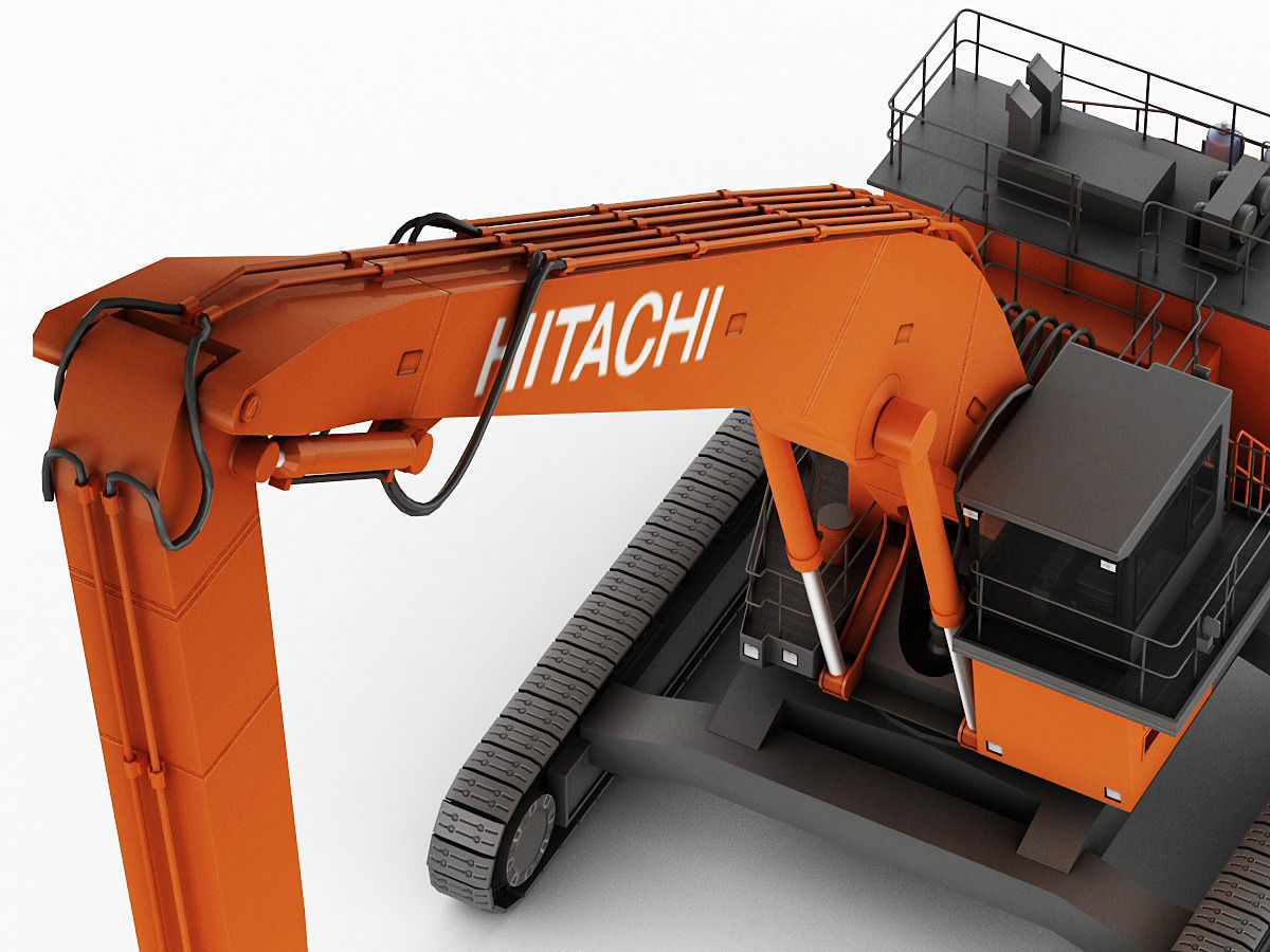 Hitachi EX1900 Low-poly 3D model_12