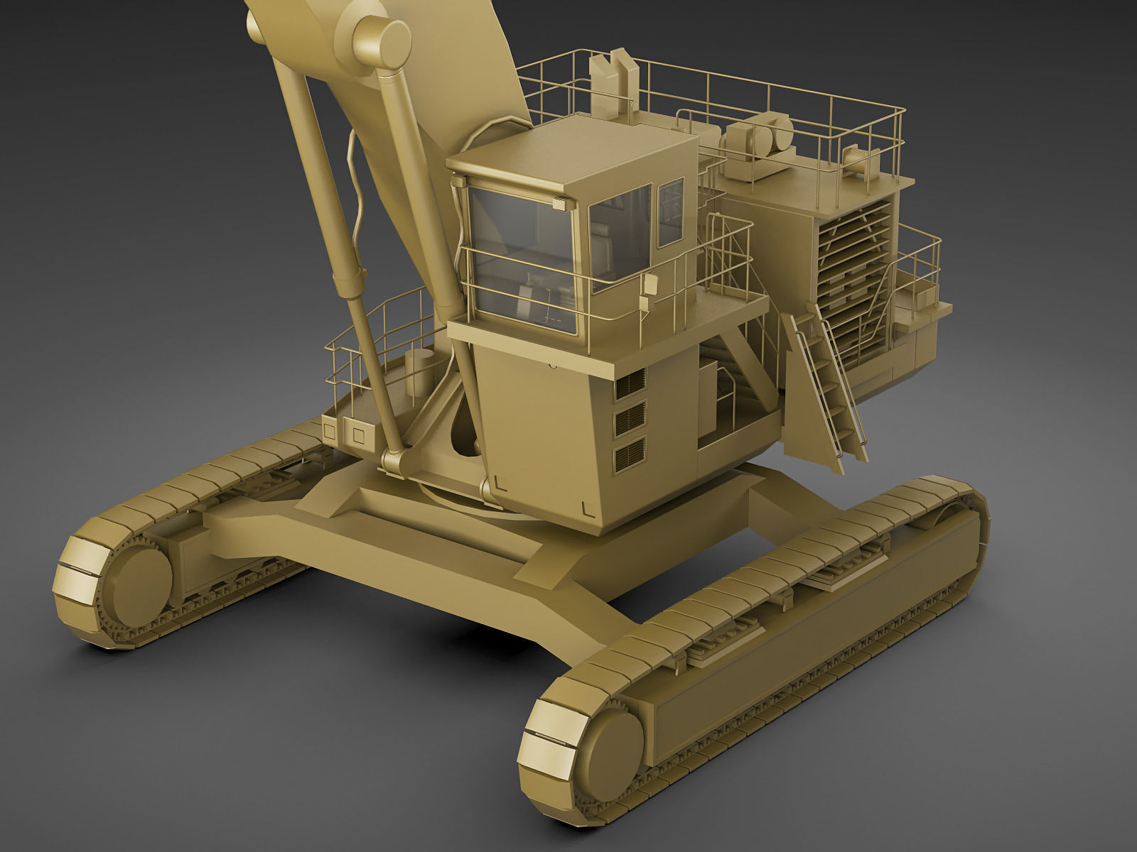 Hitachi EX1900 Low-poly 3D model_13