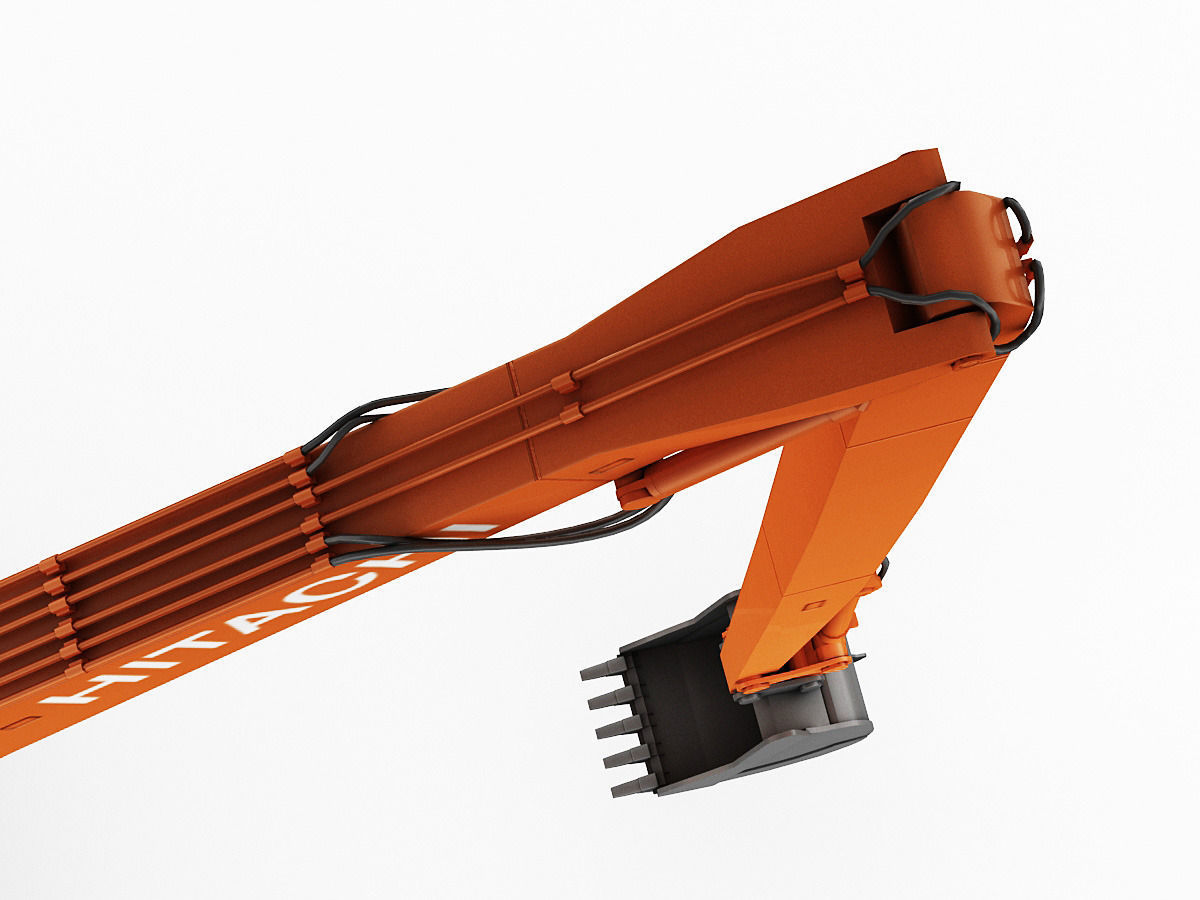 Hitachi EX1900 Low-poly 3D model_11