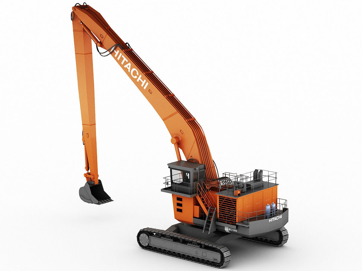 Hitachi EX1900 Low-poly 3D model_2