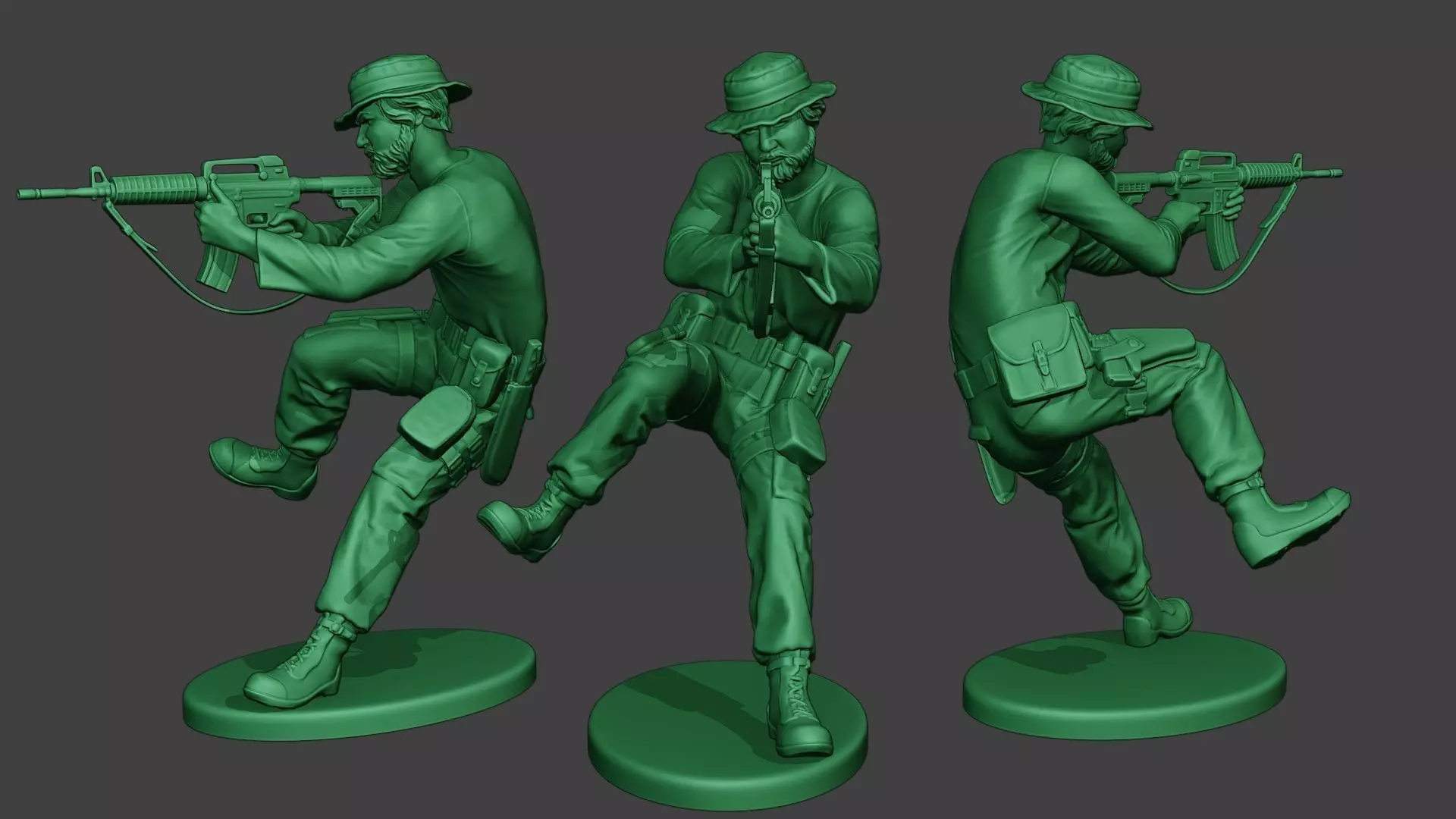 Modern Jungle Soldier Action2 MJS1 3D print model_0