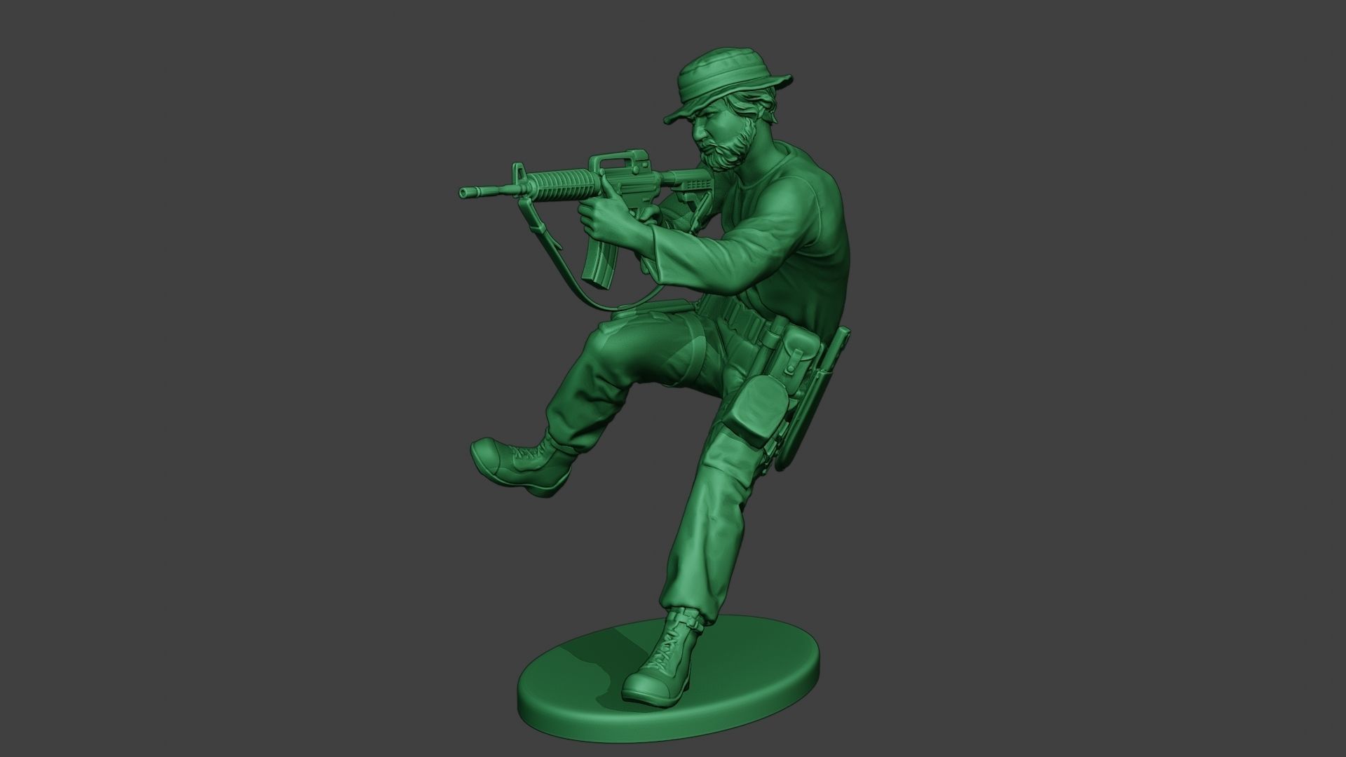 Modern Jungle Soldier Action2 MJS1 3D print model_2