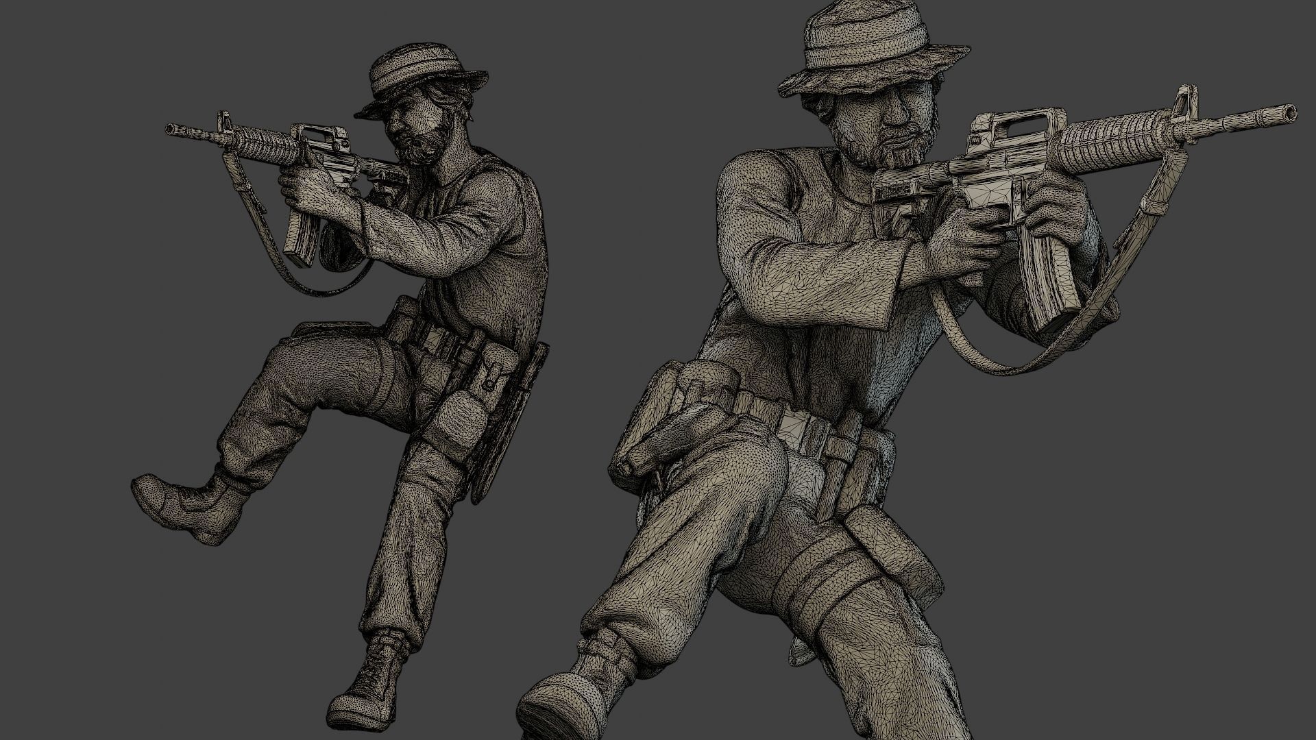Modern Jungle Soldier Action2 MJS1 3D print model_12