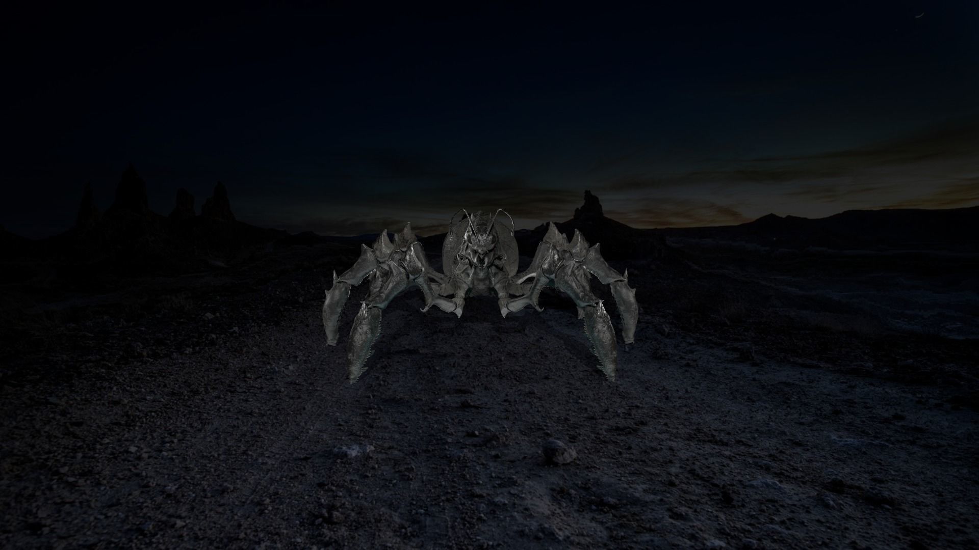 Low poly game model Ant Queen Low-poly 3D model_14