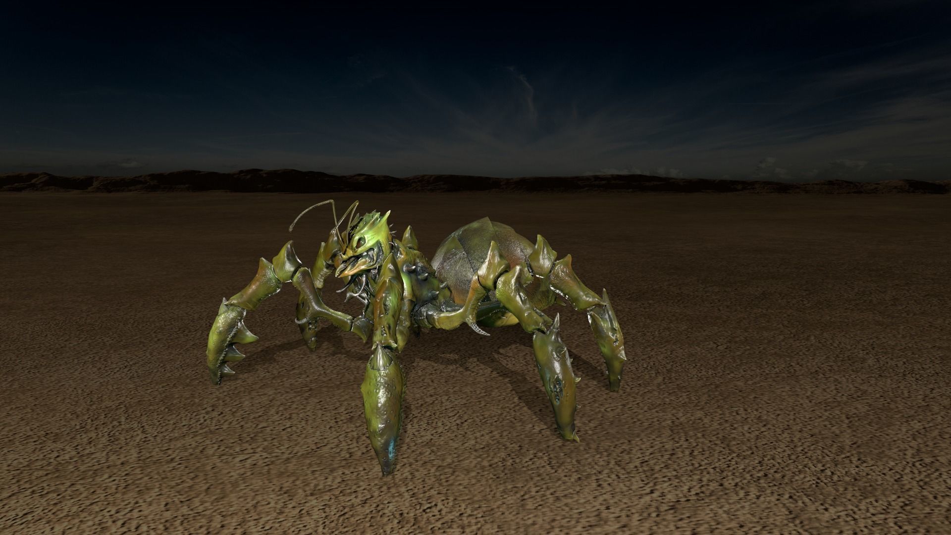 Low poly game model Ant Queen Low-poly 3D model_15