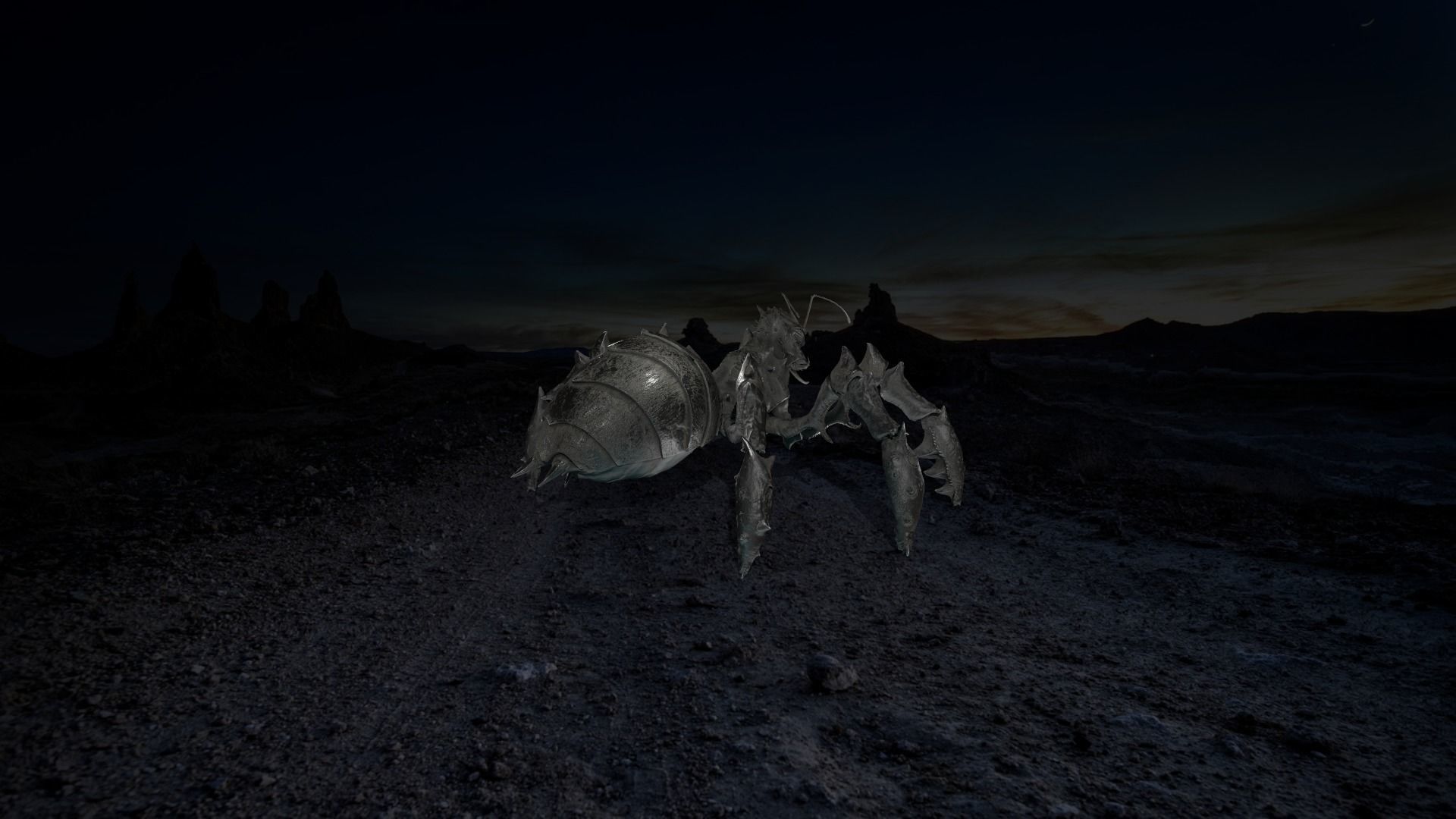 Low poly game model Ant Queen Low-poly 3D model_13