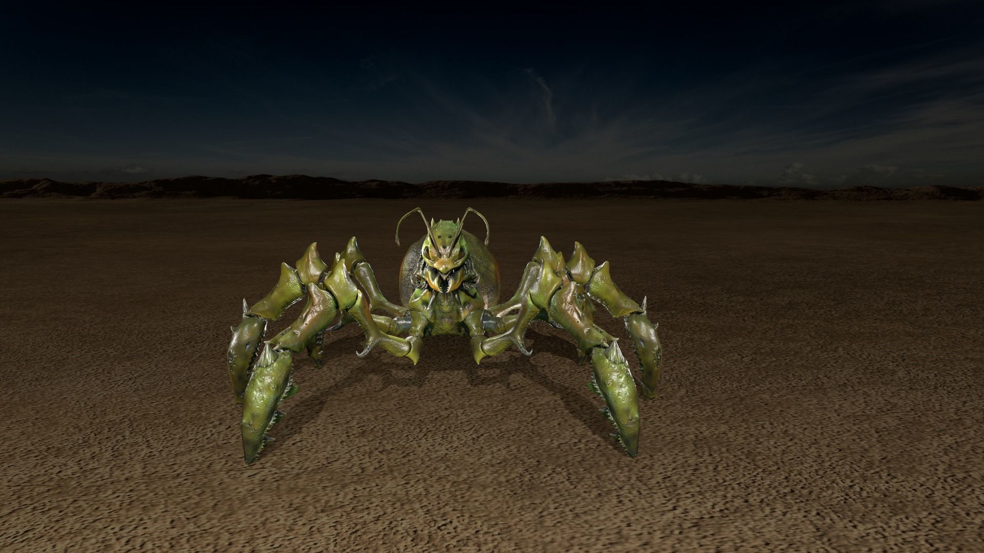 Low poly game model Ant Queen Low-poly 3D model_11