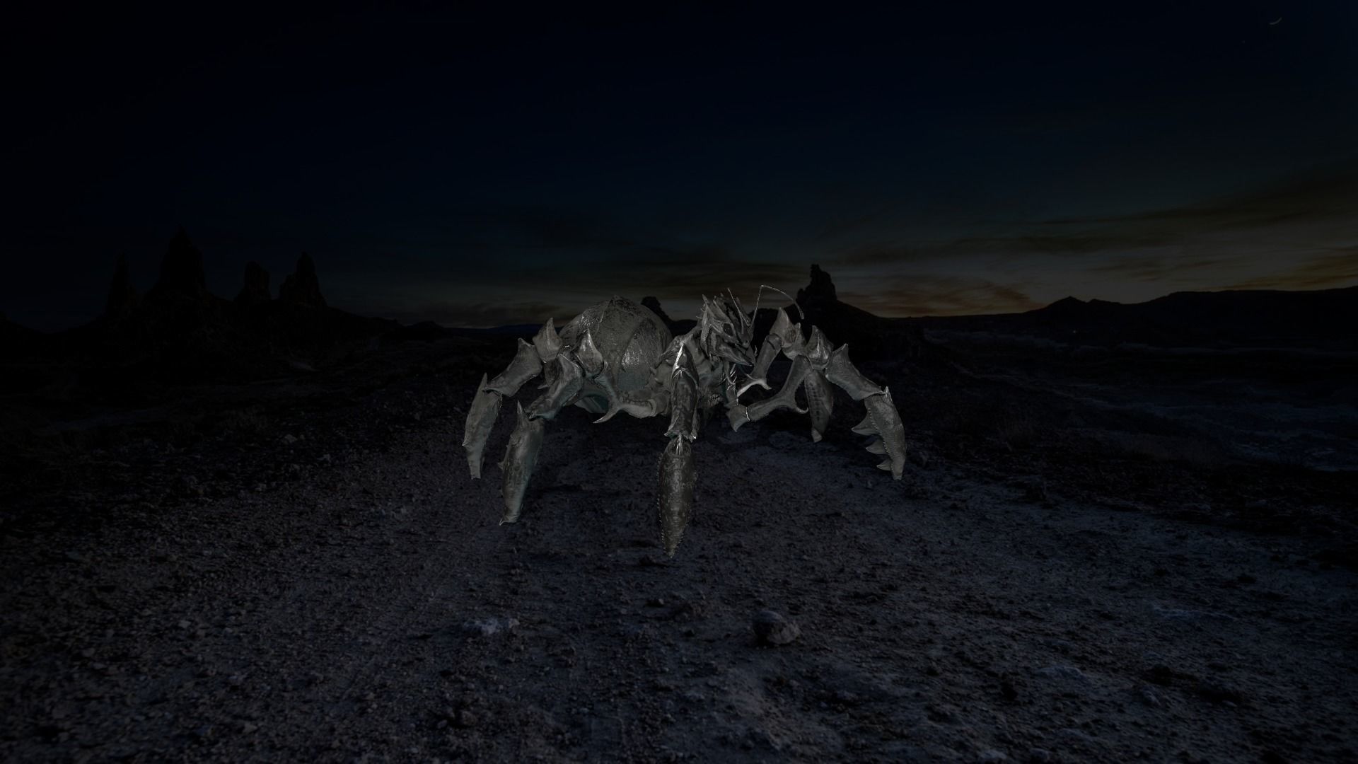 Low poly game model Ant Queen Low-poly 3D model_12