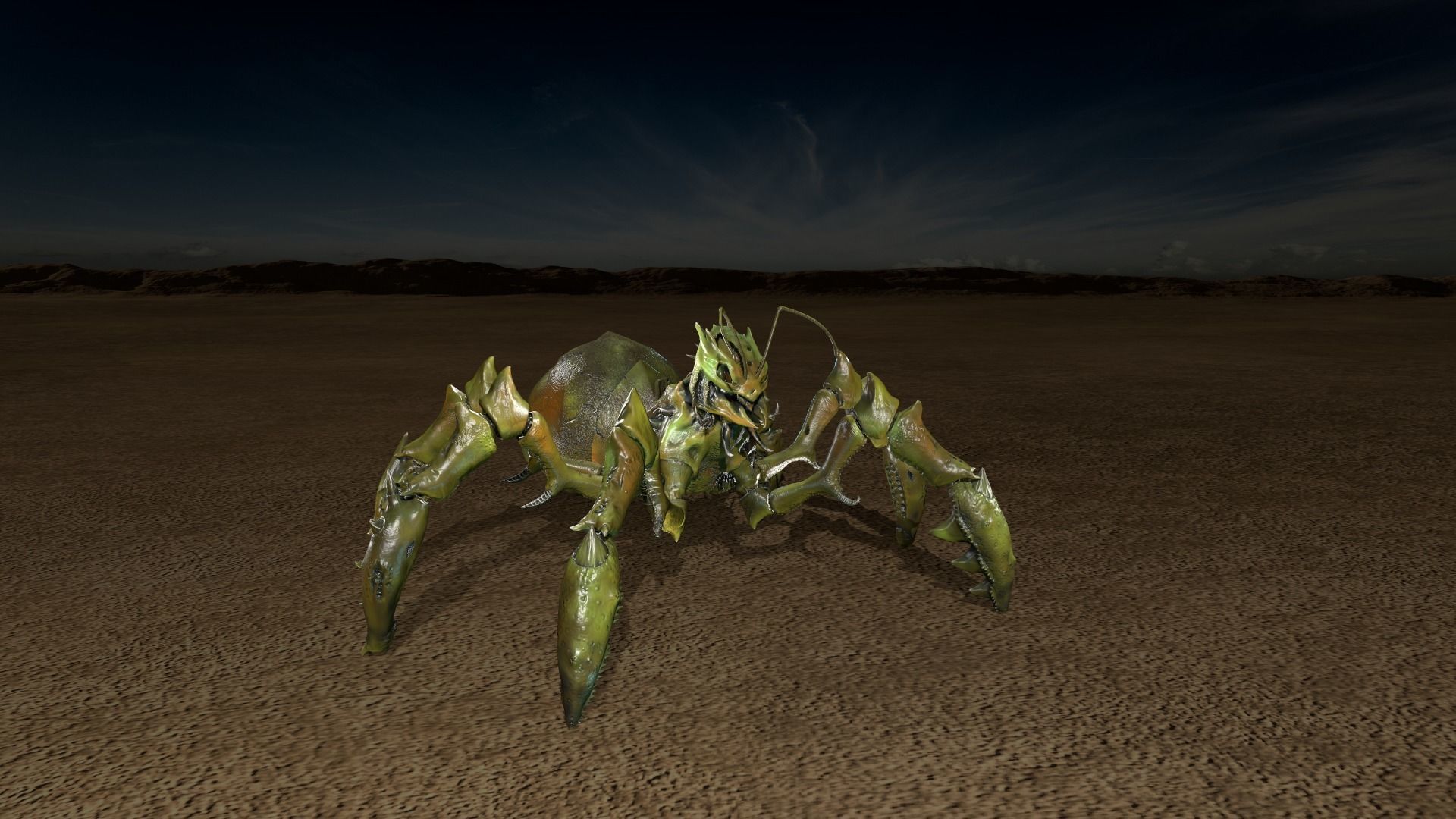 Low poly game model Ant Queen Low-poly 3D model_7