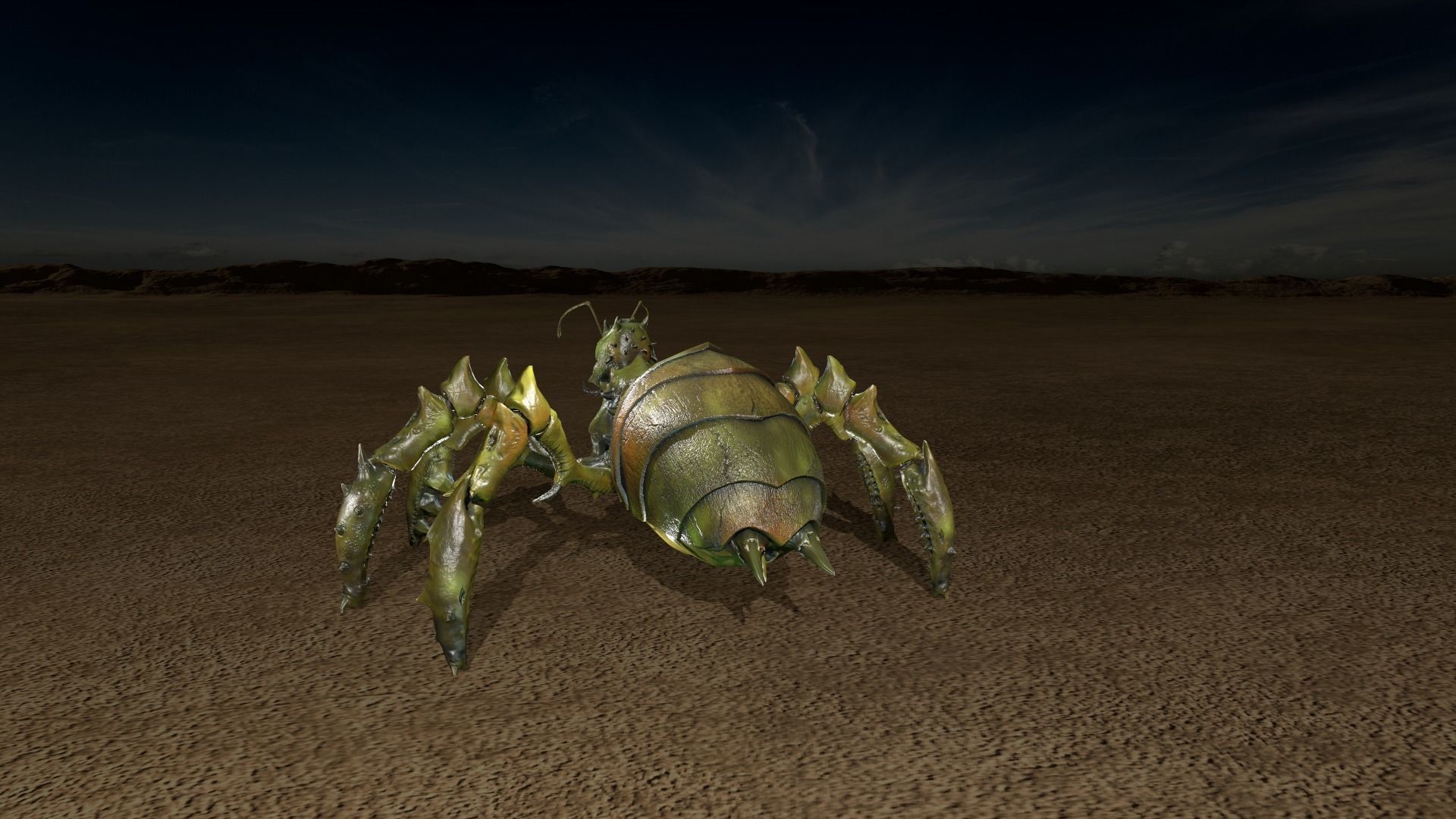 Low poly game model Ant Queen Low-poly 3D model_8