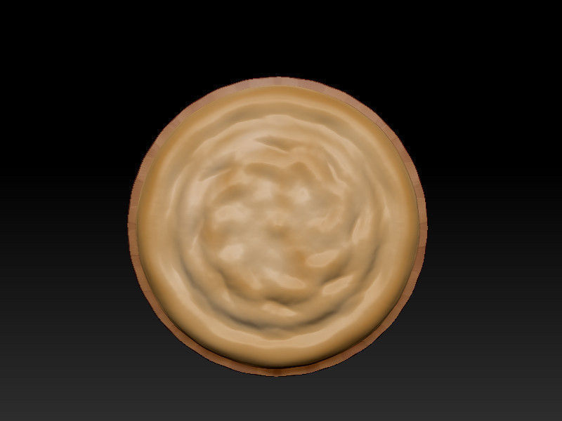 A simple pie Low-poly 3D model_2