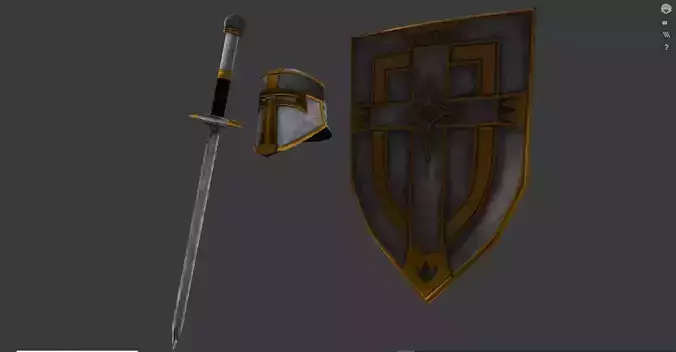 Warrior ammunition  sword shield helmet