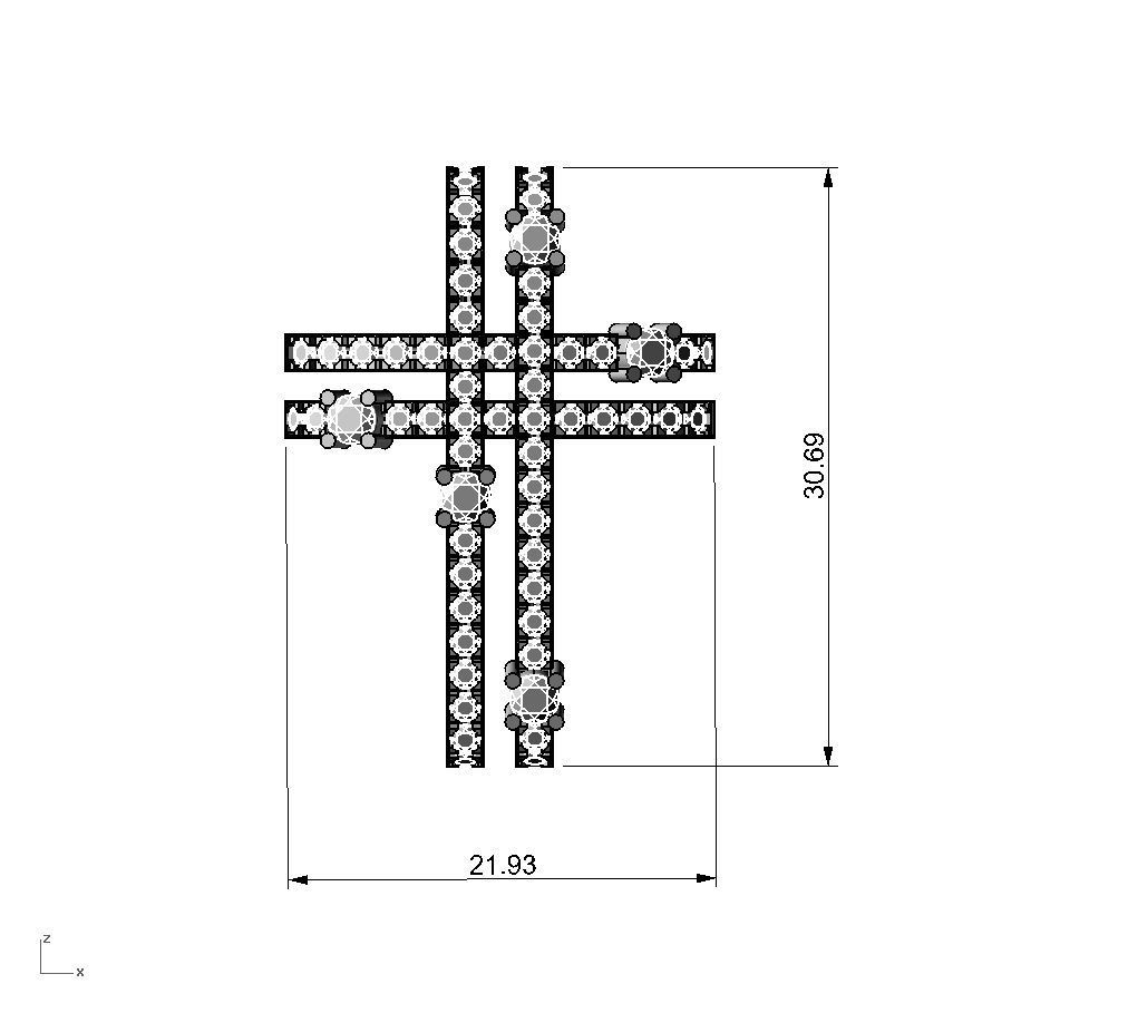 N231-01 Cross 3D print model_2
