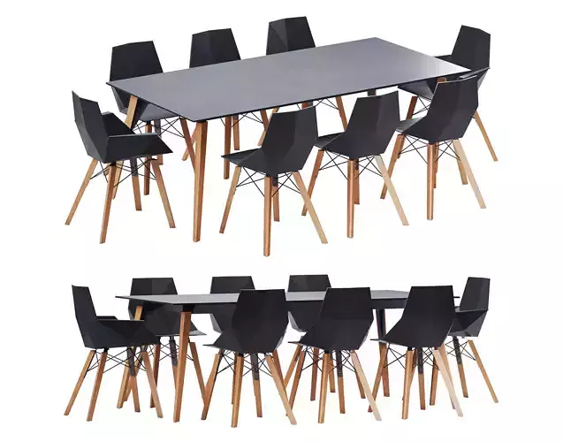 Faz Wood Dining Table And Chair