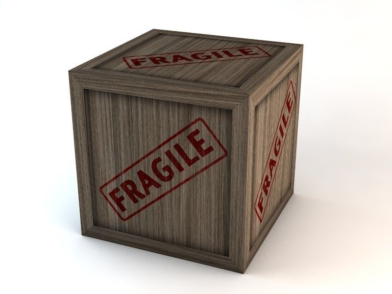 Fragile Wooden Crates Pack Low-poly 3D model_4