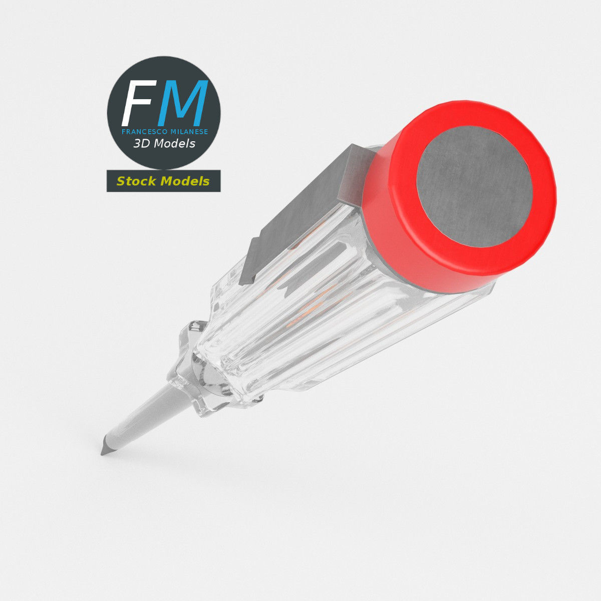 Test light screwdriver 3D model_2